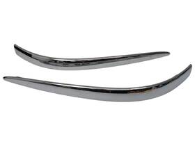 1x43-17c753-a Jaguar 02 03 04 05 06 07 08 X-type Front Left Right Bumper Chrome Molding Pair