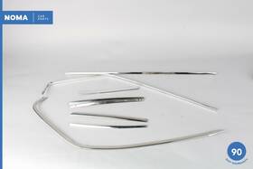 Bac2483 Jaguar 84-87 Xj6 Series Iii Rear Left Driver Door Window Molding Chrome Set Oem