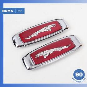 Bec26404 Jaguar 1995 Xjs Series 3 Front Left And Right Fender Logo Emblem Badge Set Oem 40k