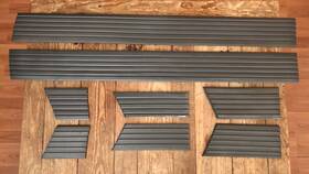 55021787 Jeep 1984-1996 Cherokee Xj Oe 2dr Exterior Door Side Trim Cladding Full Set Grey