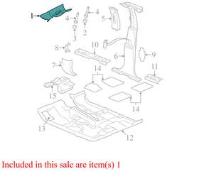 5hs27bdxai Jeep 2005-2006 Grand Cherokee Fl Body A-pillar Trim Panel Oem