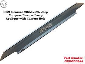 Jeep 6wq47pdnae #9 2022-2026 Compass License Lamp Tailgate Trim Applique Molding 68569633aa