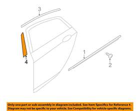 863912t010 Kia Oem 11-16 Optima Exterior-rear-black Out Tape Right