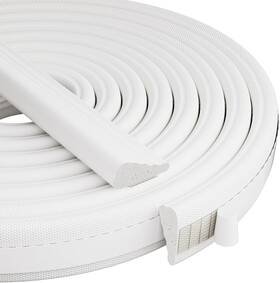 Kneelisa 636144787554 118 Inch Wedge-shape Foam Window Weather Stripping Door Seal White