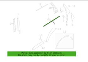 Dk62-25596-aa Land-rover 2014-22 Genuine Lr Range Sport Rear Right Door Lower Molding Oem Lr076057