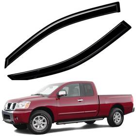 Us-wv-92823 Lightronic For 2004-2015 Nissan Titan King Cab Smoke Window Visors Rain Guards Vent Shade