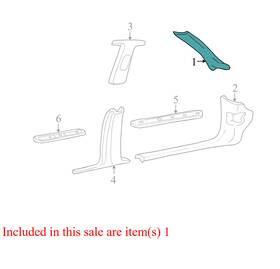 1w1354003513afw Lincoln 2004-2010 Town Car Fl Body A-pillar Trim Panel Used 1w1z5403598aaa Oem