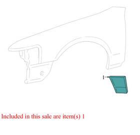 6w1z16036aptm Lincoln 2003-2011 Town Car Fr Fender Molding Used Oem