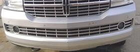 9l7z17d957aptm Lincoln Navigator Front Bumper Cover With Grille Assist Sensors Lamps Ux Silver 2009-2014