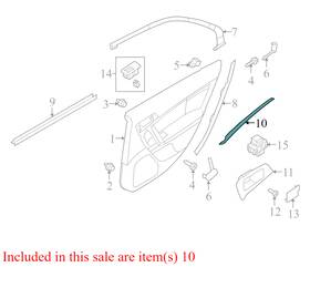 Ah6z54275a36aa Lincoln 2010-2012 Mkz Rear Door Trim Molding Used Oem