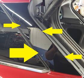 Lj7z78291a09aa Lincoln 20 21 22 23 24 25 Corsair Left Exterior C Pillar Quarter Molding Gloss Black