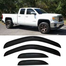 94040 Lz Tech Auto Parts For 2007-2013 Gmc Sierra 1500 Extended Cab Window Visors Rain Guards Black