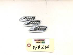 670040331 Maserati 2017-2020 Levante Right Passenger Front Fender Vent Grille Set X3 Oem