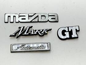 7546114162 Mazda Lot Of Japanese Plastic Emblems Mark Gt Automatic Fender Ornament