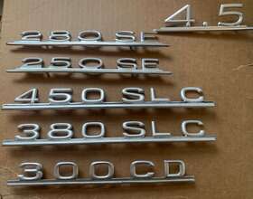 1088200462 Mercedes-benz 1965 1983 280se 450slc 380slc 250se 4.5 300cd Trunk Badges Oem Vintage