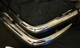 1168802470 Mercedes-benz Clean Front Chrome Bumpers Trim 1973-80 W116 300sd 280 450 Se Sel