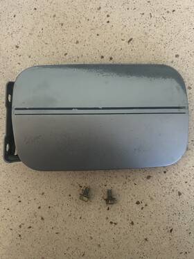 1265843239 Mercedes-benz W126 300se 500sel 500sec Fuel Gas Door Lid Diamond Blue Met