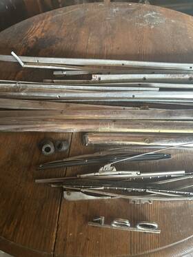 Mercedes-benz 180 720 03 80 Ponton Door Edge Trim Set Under Window Exterior Chrome Garnish