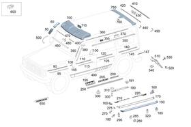 463-698-70-01 Mercedes-benz Genuine Trim Molding