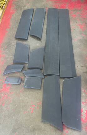 9066906162 Mercedes-benz 2006-2013 Sprinter W906 Used 12 Pc. Outer Side Trim Moulding Set