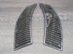 A1238362465 Mercedes-benz 77-85 W123 Set Of 2 Front Hood Air Vent Cowl Chrome Trim Grille Oem