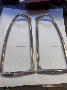 3494604 Mopar 72-80 Dodge Truck Taillight Trim Bezels Pair Ramcharger Ram Powerwagon