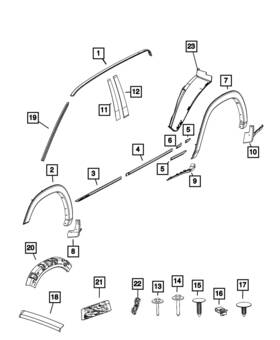 68362321ad Mopar Genuine Rear Spat Left