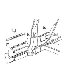 Rj42bdaad Mopar Genuine Scuff Plate Right
