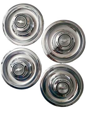 3908762 Oem 67 Corvette Rally Wheel Caps With Bases Set Of 4 Used-oem Gm #s.. See Below