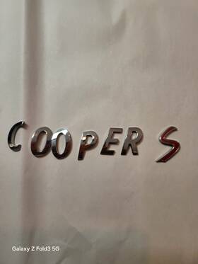 51-14-2-755-618 Oem For Mini Cooper S Silver Chrome Rear Trunk Boot Emblem Badge Lettering Sport