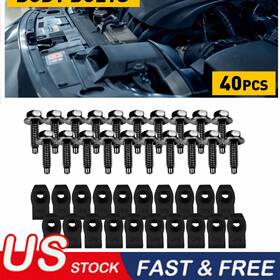 Kk-10b-10c Online Auto Supply For Ford Truck Body Bolts&u-nut Clips- 5/16-18 X 1-3/16 Inch Long- 40pcs 20ea - #374