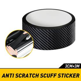 Fzj-jlt-48636 Oxilam-advanced 3cm Accessories 5d Glossy Carbon Fiber Vinyl Scuff Plate Door Car Sill Stickers