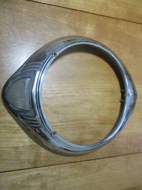 872310 Plymouth 1940 Chrome Headlight Trim Bezel Original