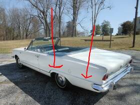 65ps1-1g7 Plymouth Dodge 2480965 Lh Quarter Panel Side Trim Molding 1964 Valiant Signet 200