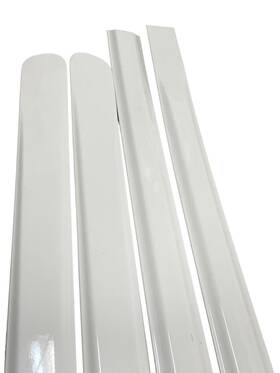 10342444 Pontiac 2004-2008 Grans Prix Door Impact Strip Belt Moulding White Set Oem
