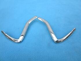 8789243 Pontiac 1970-72 Gto Lemans Vinyl Top Chrome Corner Moldings - Oem Pair