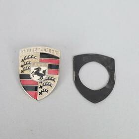 90155921020-25043 Porsche 911 Boxster Cayman Front Hood Emblem Crest Badge