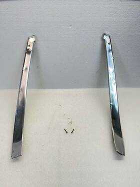 91455910110 Porsche 69-76 914 Targa Rear Roll Bar Trim Molding Chrome Set Genuine