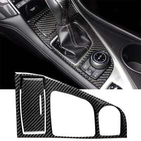 Premiummotorcycleusa 210000333767 Console Gear Shift Box Panel Cover Trim For Infiniti Q50 Q60 14-19 Carbon Fiber