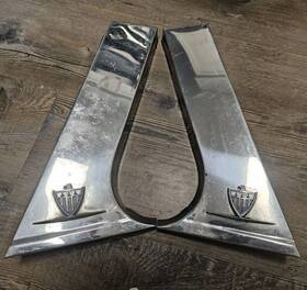 3443687 Rambler Ambasador 1960 1961 Ambassador Custom C-pillar Exterior Lt And Rt Trim Moldings Oem