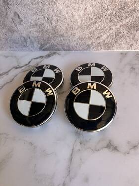 Replacement For Bmw 768637900796 4 Pcs 68mm Black Wheel Center Hub Caps Logo Badge Emblem Rim Hubcaps
