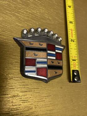 Ce08386 Restoparts Hood Crest Emblem For 1967-1968 Cadillac Deville And Fleetwood