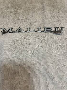 Pz00057-pr Restoparts Malibu Fender Emblem Set For 1971-1973 Chevy Chevelle Oem #982414
