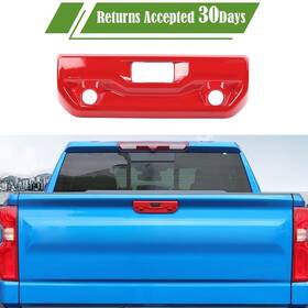 2025wu4863 Savadi Red Tailgate Handle Cover Trim For 19-23 Chevy Silverado Gmc Sierra 1500 2500