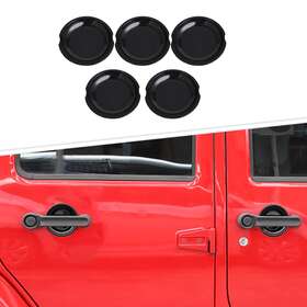 Ba2305x3202 Savadicar For Jeep Wrangler Jk 07-17 5pc Black Door Handle Bowl Exterior Cover Accessories