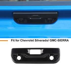 Shineka20250417s11775 Shineka Black Rear Cargo Tailgate Handle Cover For Chevy Silverado/gmc Sierra 2022 2023