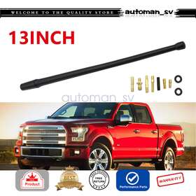 Al3z18813a Soillar 13 Inch Black Short Custom Flexible Rubber Antenna Mast Fits 09-21 Ford F150 F-150