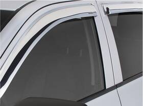 6934-8 Stampede Used Chrome Vent Visors Side Wind Deflectors 2011-2020 For Grand Cherokee