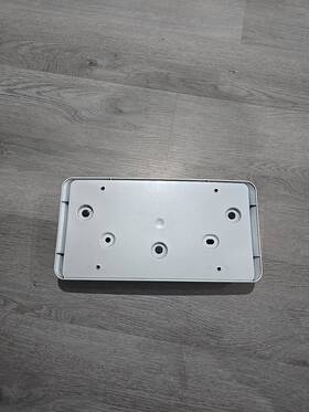 1056388-00-c Tesla 2021-2023 Model S White License Plate Bracket Front Plaid Oem 1588289
