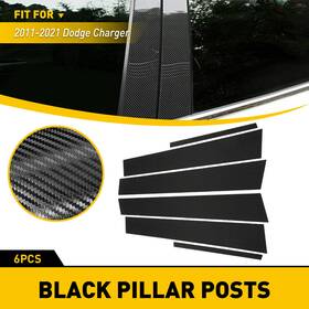 Bzt-cgr-11-21-6pc-c-cover Unbranded Motors Fit For Dodge Charger 2011-2021 5d Carbon Fiber Pillar Posts Door Window Trim